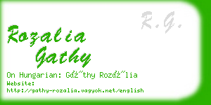 rozalia gathy business card